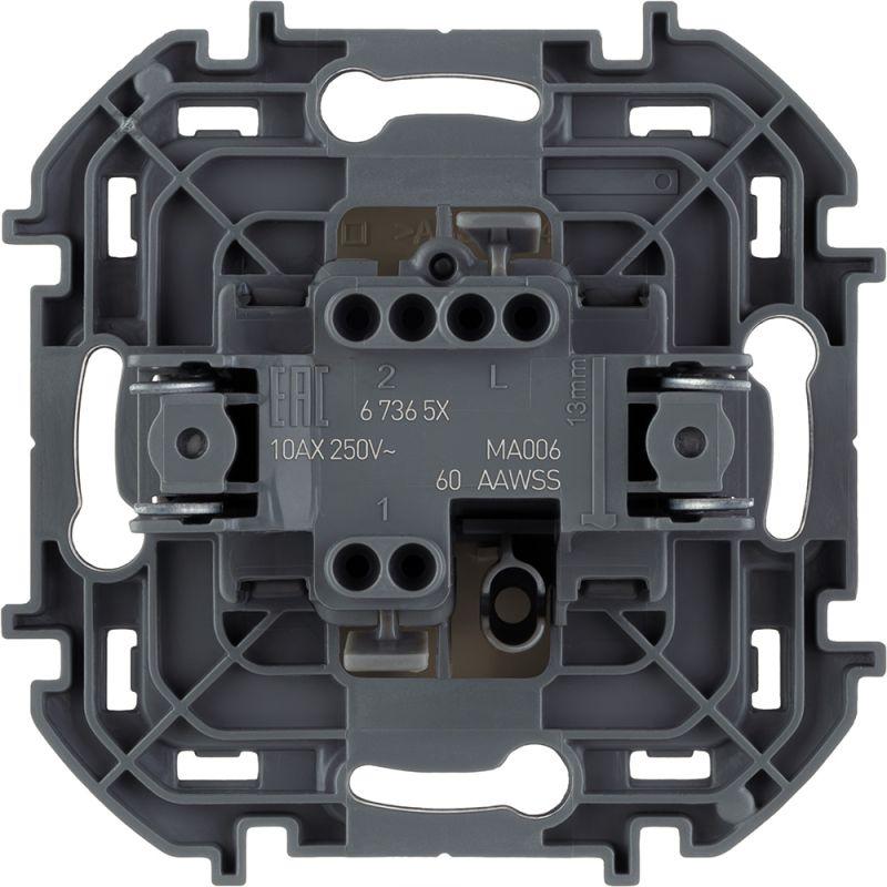 Переключатель 1-кл. Inspiria 10А IP20 250В 10AX механизм сл. кость Leg 673651