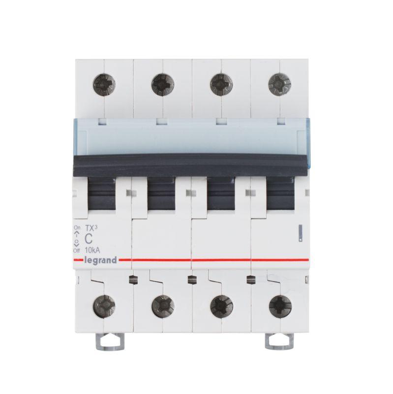 Выключатель автоматический модульный 4п C 25А 10кА TX3 6000 4мод. 400В Leg 403960