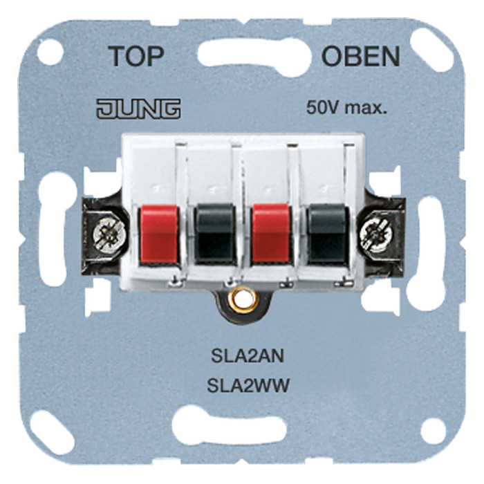 Аудио-розетка Jung коллекции JUNG, скрытый монтаж, белый, SLA2WW