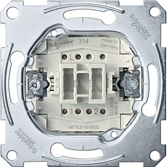 Механизм переключателя 1-клавишного Schneider Electric коллекции Merten, MTN3116-0000