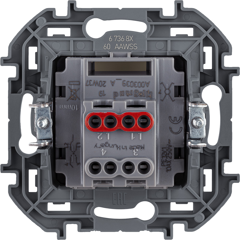 Механизм переключателя промежуточного одноклавишный Inspiria 10А IP20 250В 10AX винт. клеммы слоновая кость  673681