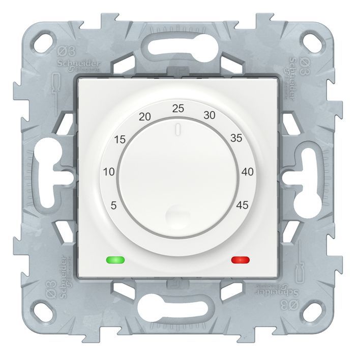 Термостат для теплого пола Schneider Electric UNICA NEW, с датчиком, белый, NU550318